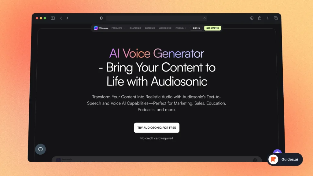 Audiosonic - AI Voice Generator
