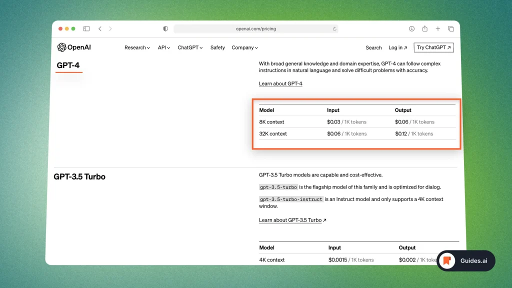 ChatGPT Token Pricing