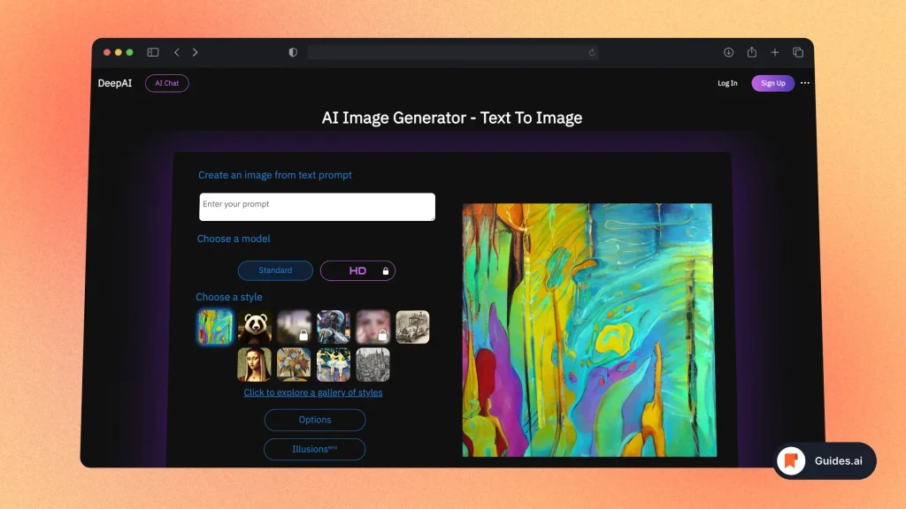 DeepAI - Create art with AI