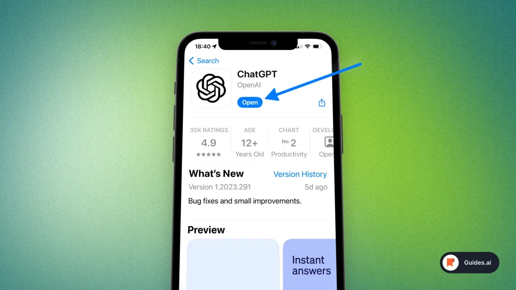 Downloading ChatGPT on iPhone