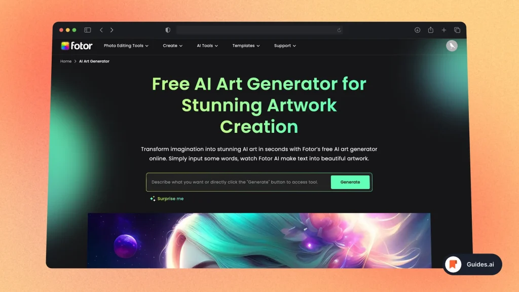 Fotor - Art Generation With AI