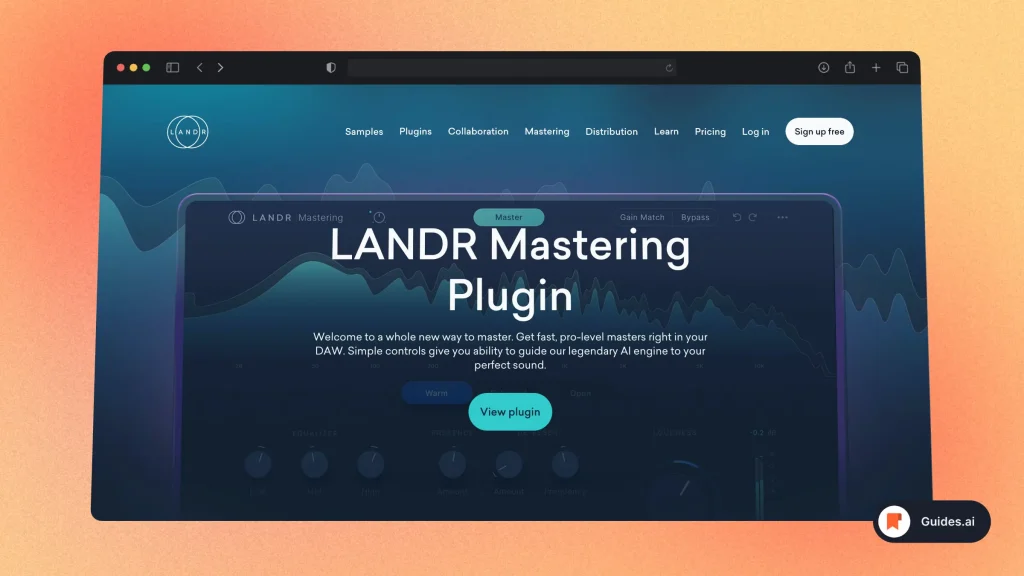 Landr - Best AI Website For Musicians