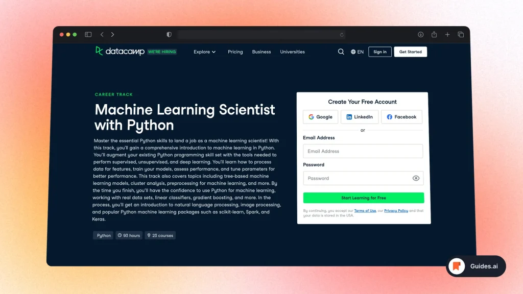 Machine Learning and Phyton Track - Course