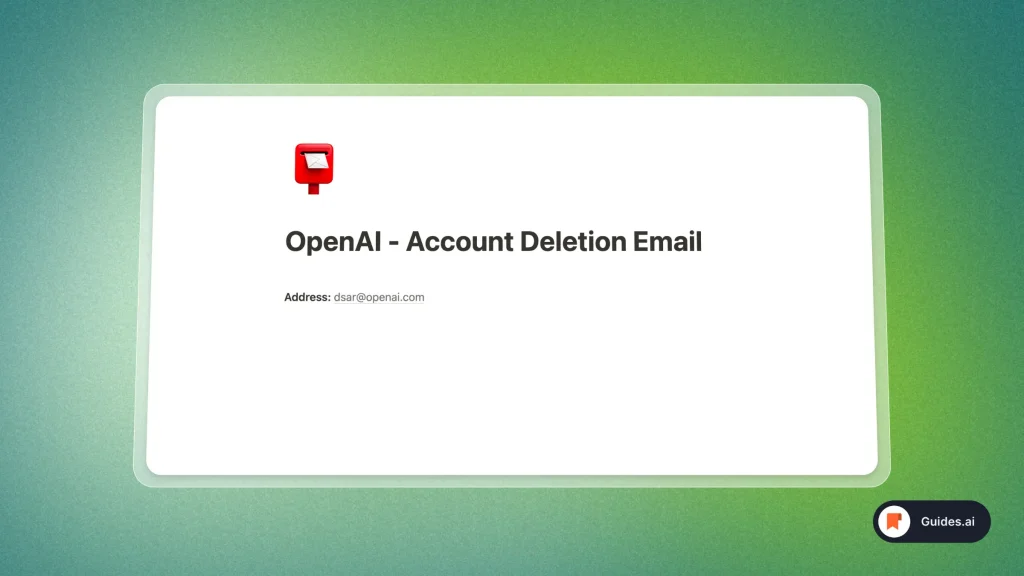OpenAI Email Address To Contact For Account Deletion