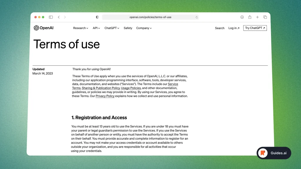 OpenAI Terms of Use