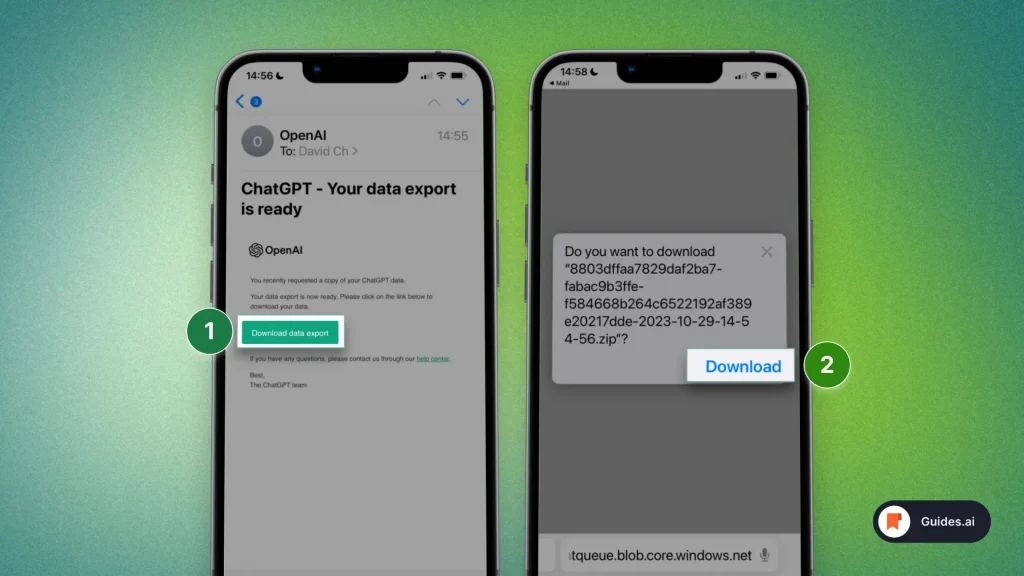 Saving ChatGPT data on mobile