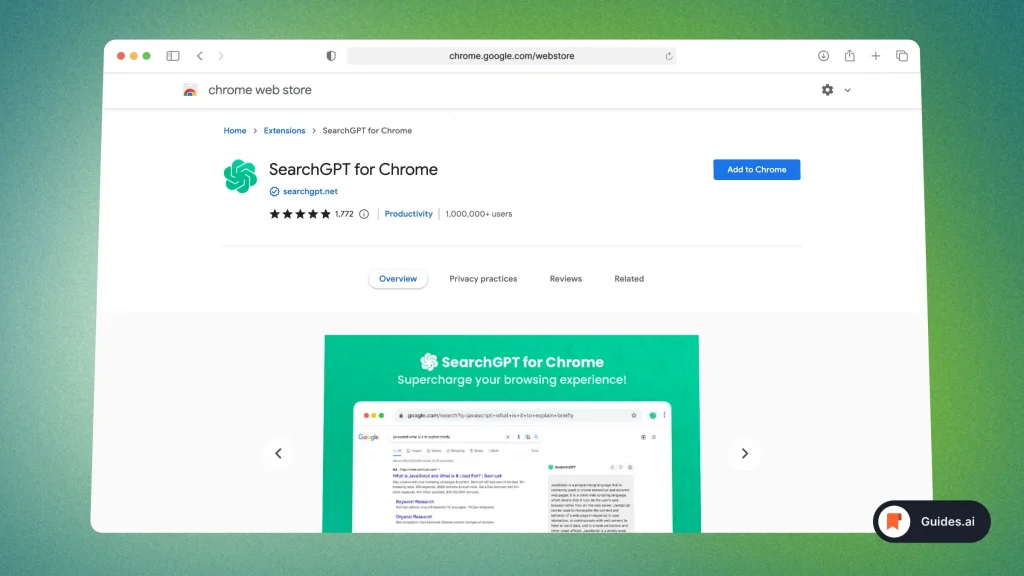 SearchGPT - Google Chrome Extension