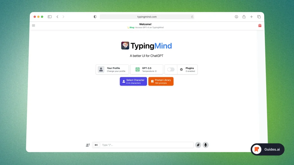 Typingmind - ChatGPT Enhancing Platform