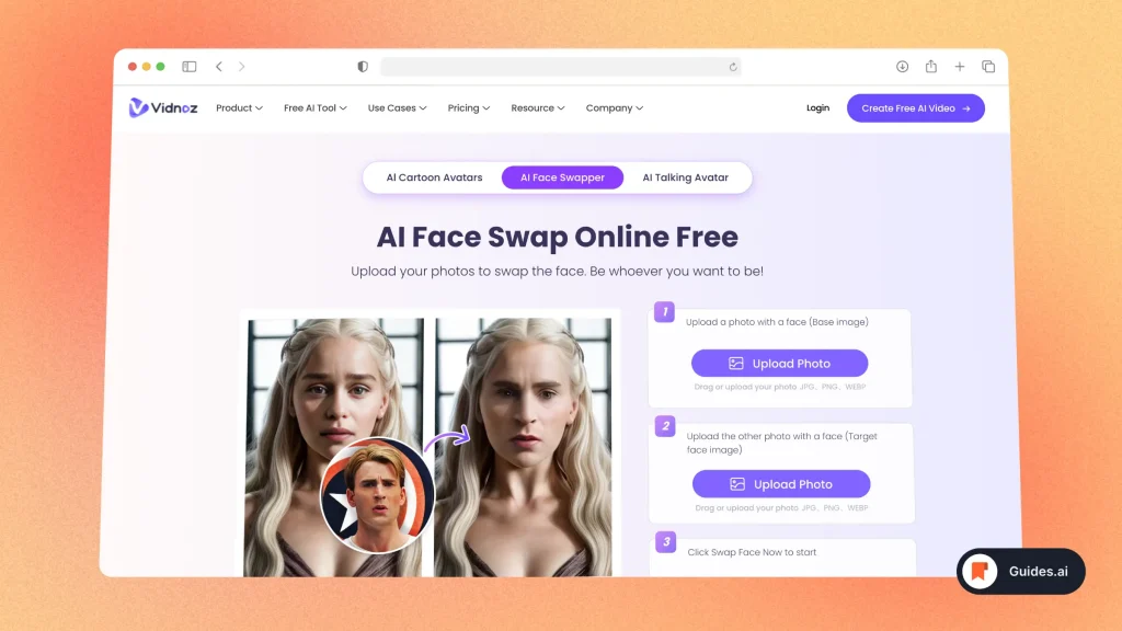 Vidnoz - AI For Faceswapping