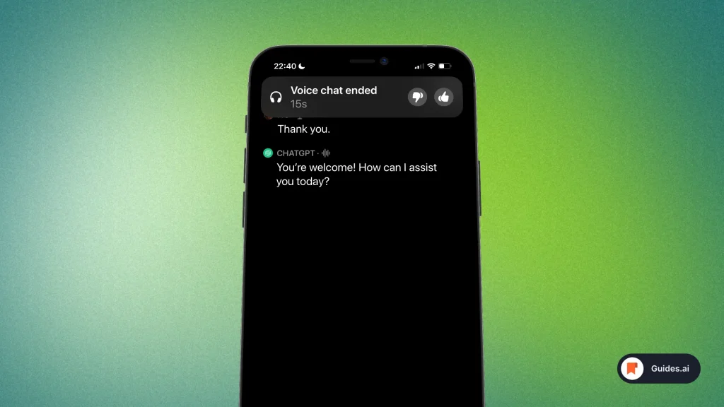 Voice chat ended with ChatGPT