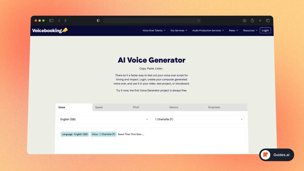 Voicebooking - AI Generator for voices