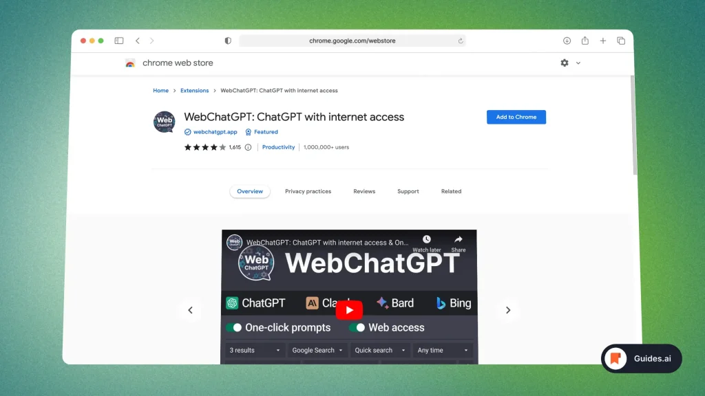 WebChatGPT - Chrome Extension