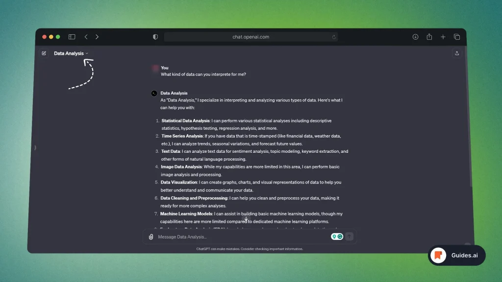 Asking ChatGPT Advanced Data Analysis how is it special