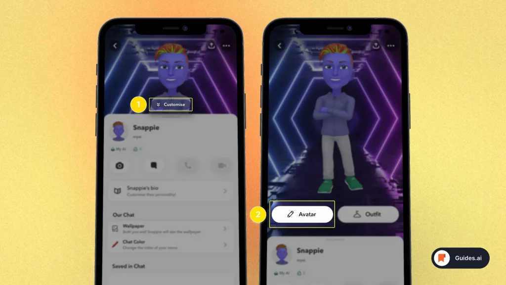 Customizing Snapchat AI avatar