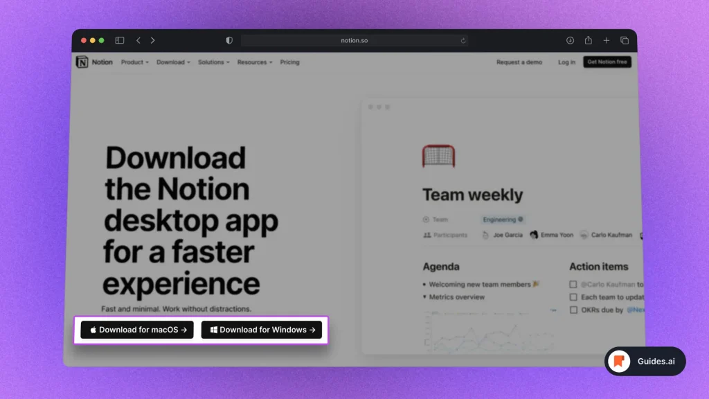 How to download Notion on desktop