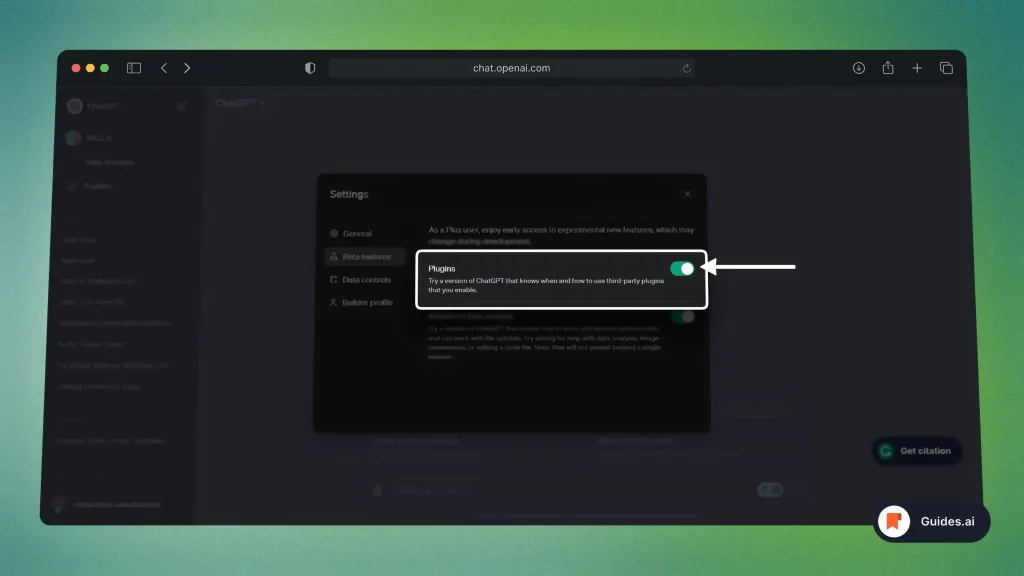 How to enable Plugins in ChatGPT