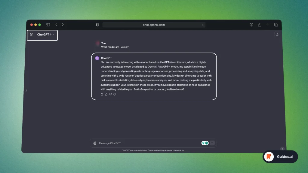 How to know which ChatGPT Model you're using