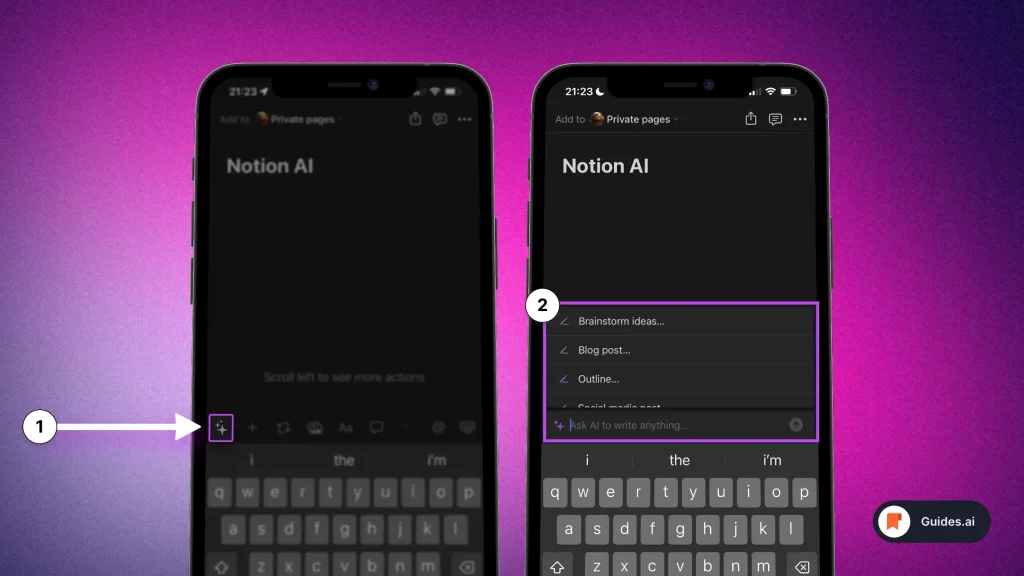 How to use Notion AI on iPhone