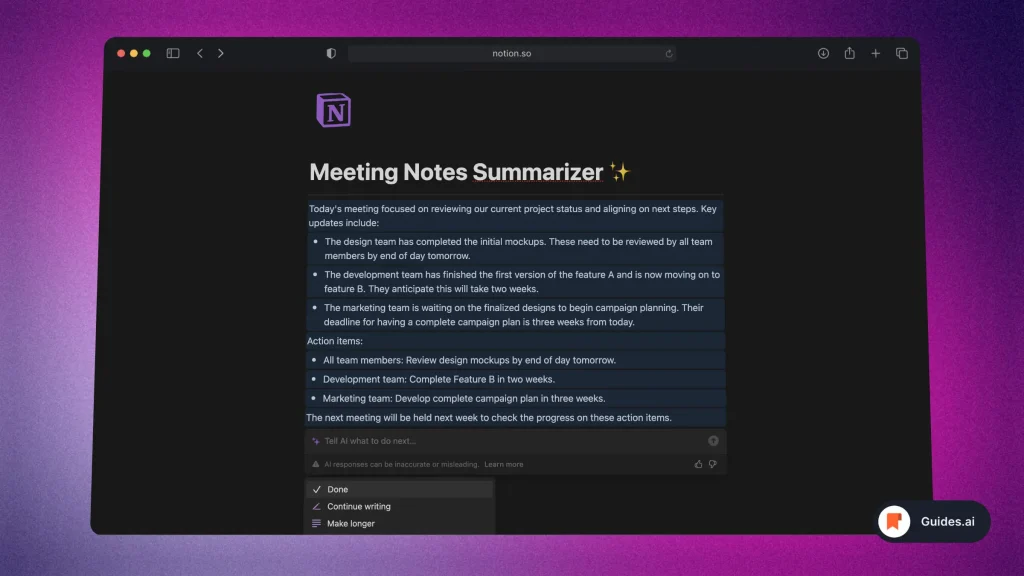 Meeting Notes Summarizer